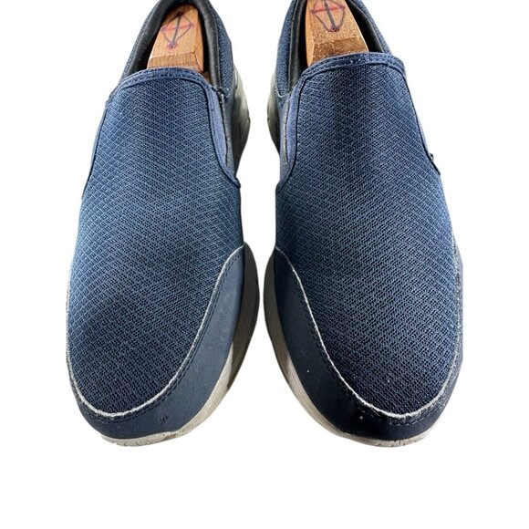 Skechers Relaxed Fit Memory Foam Mens Size 9.5 Blue Slip On Casual Comfort Shoes - Picture 2 of 9